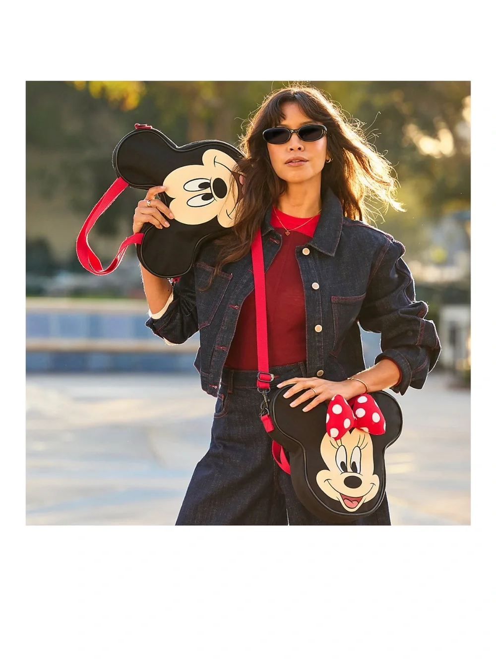Disney Minnie Mouse Mini Face Canvas Tote Bag